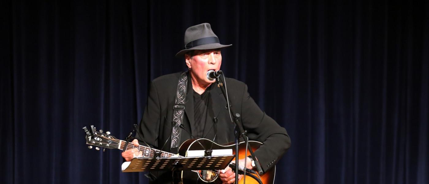 Singer/songwriter Eric Anderson performs a concert at U N E Tangier as part of Tangier Festival.